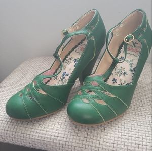 Bettie Page Green Heels
